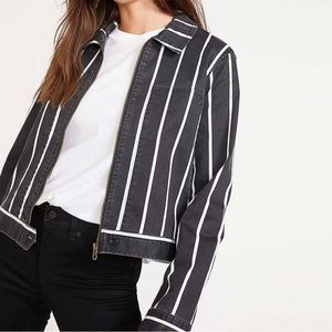 Volcom Zip Front Black Denim Jacket